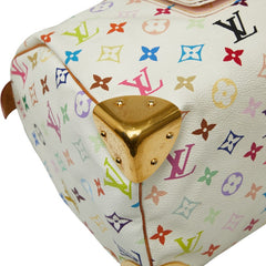 ルイ ヴィトン モノグラム マルチカラー スピーディ30 ハンドバッグ M92643 ブロン ホワイト PVC レザー レディース LOUIS VUITTON 【中古】