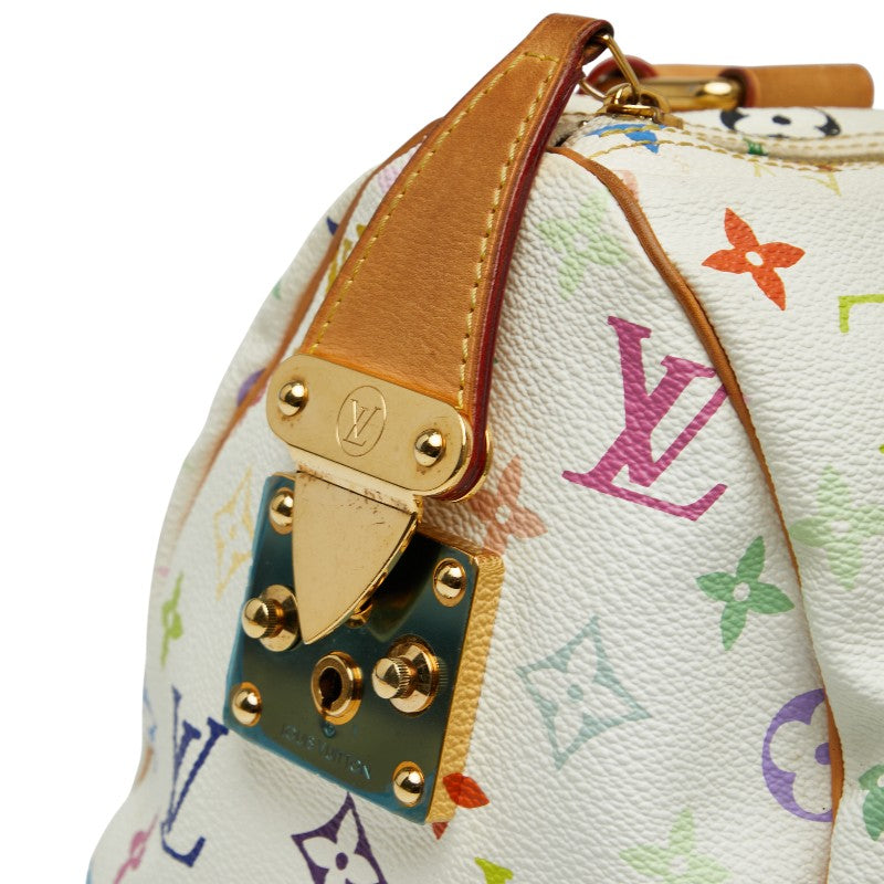 ルイ ヴィトン モノグラム マルチカラー スピーディ30 ハンドバッグ M92643 ブロン ホワイト PVC レザー レディース LOUIS VUITTON 【中古】