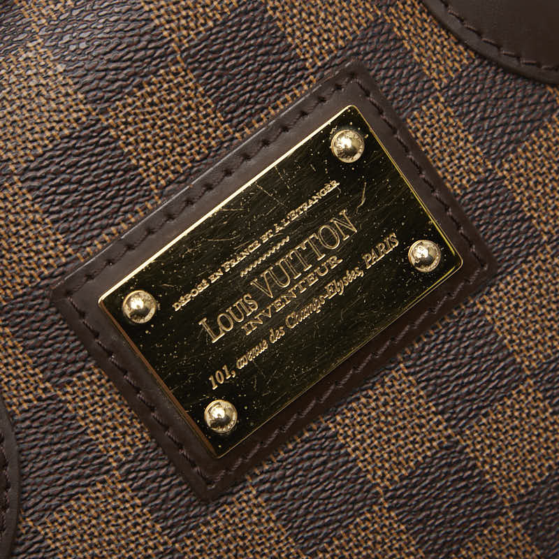 ルイ ヴィトン ダミエ ハムステッドPM トートバッグ ハンドバッグ N51205 エベヌ ブラウン PVC レザー レディース LOUIS VUITTON 【中古】