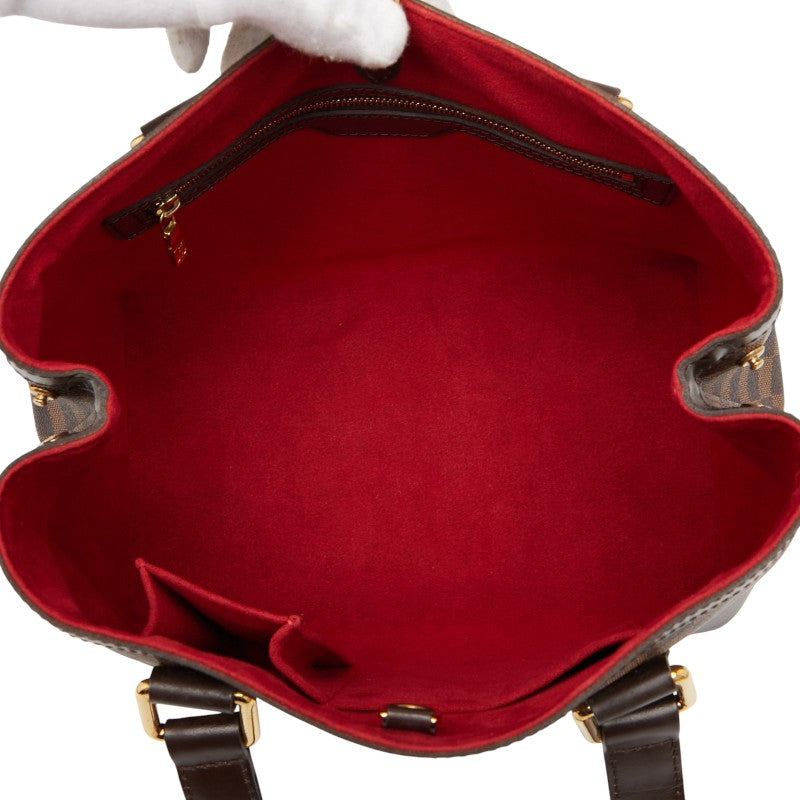 ルイ ヴィトン ダミエ ハムステッドPM トートバッグ ハンドバッグ N51205 エベヌ ブラウン PVC レザー レディース LOUIS VUITTON 【中古】