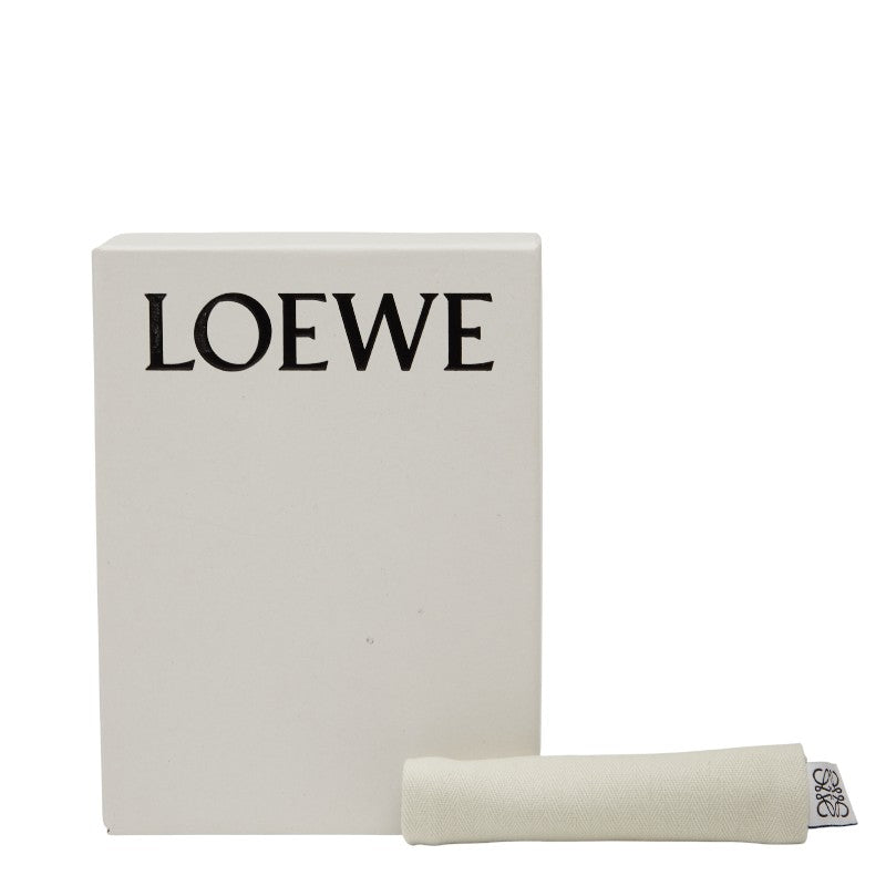 ロエベ ぺブル バーティカル ウォレット スモール 三つ折り財布 ピンク レザー レディース LOEWE 【中古】