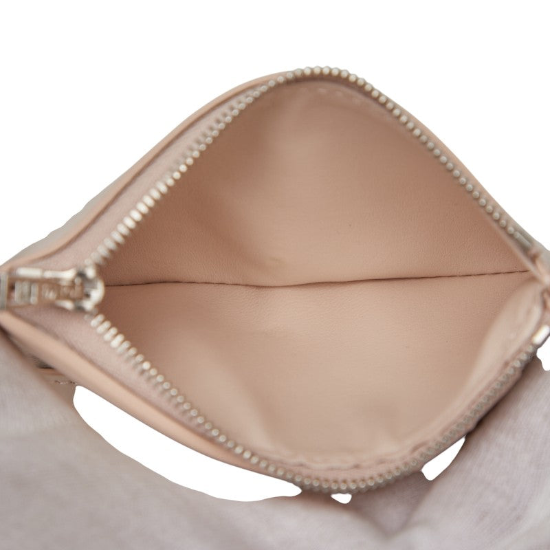 ロエベ ぺブル バーティカル ウォレット スモール 三つ折り財布 ピンク レザー レディース LOEWE 【中古】