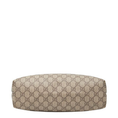 グッチ GGスプリーム ハンドバッグ トートバッグ 211138 ベージュ ピンク PVC レザー レディース GUCCI 【中古】