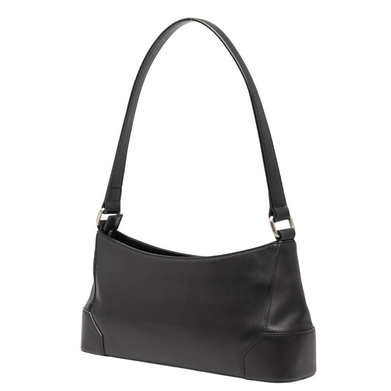 バーバリー ノバチェック ハンドバッグ ワンショルダーバッグ ブラック レザー レディース BURBERRY 【中古】
