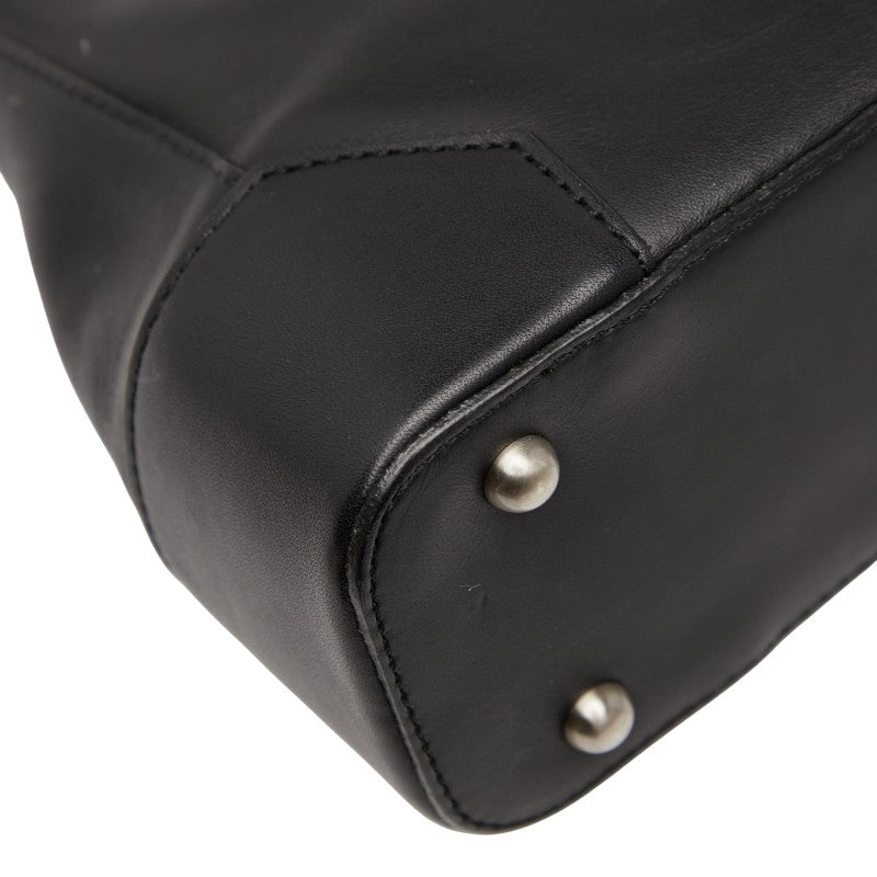 バーバリー ノバチェック ハンドバッグ ワンショルダーバッグ ブラック レザー レディース BURBERRY 【中古】