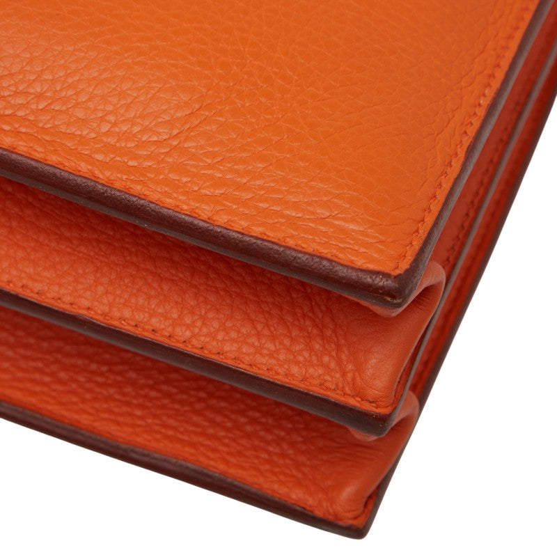 エルメス サックアデペッシュ38 ビジネスバッグ ブリーフケース オレンジ トリヨンクレマンス レディース HERMES 【中古】