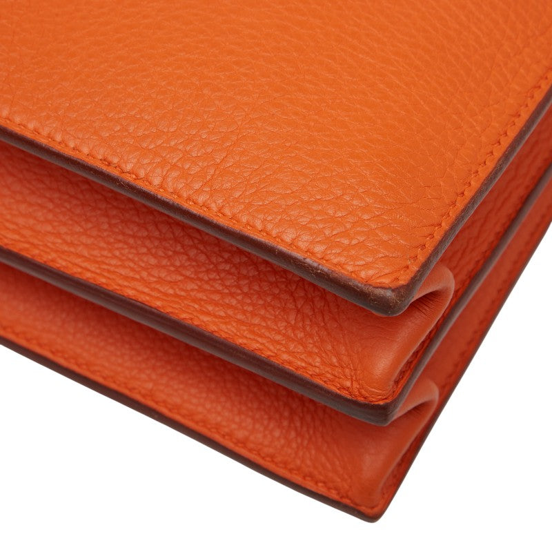 エルメス サックアデペッシュ38 ビジネスバッグ ブリーフケース オレンジ トリヨンクレマンス レディース HERMES 【中古】