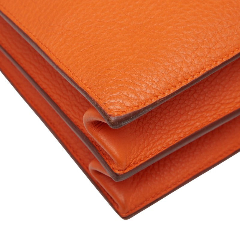 エルメス サックアデペッシュ38 ビジネスバッグ ブリーフケース オレンジ トリヨンクレマンス レディース HERMES 【中古】