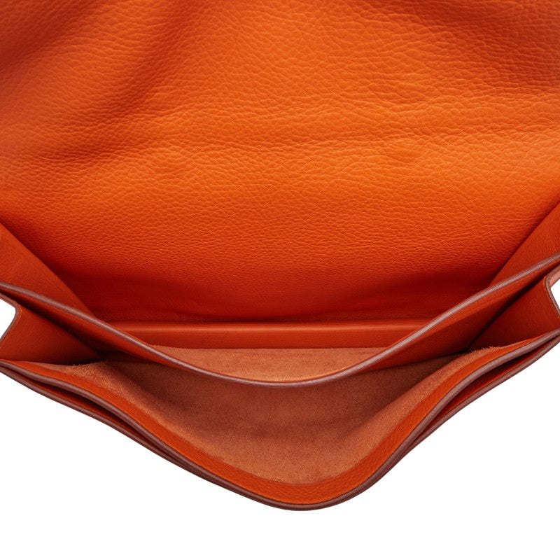 エルメス サックアデペッシュ38 ビジネスバッグ ブリーフケース オレンジ トリヨンクレマンス レディース HERMES 【中古】