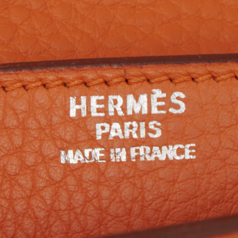エルメス サックアデペッシュ38 ビジネスバッグ ブリーフケース オレンジ トリヨンクレマンス レディース HERMES 【中古】