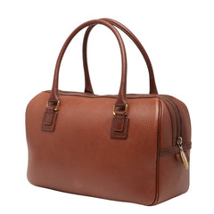 バーバリー ノバチェック シャドーホース ボストンバッグ ブラウン レザー レディース BURBERRY 【中古】