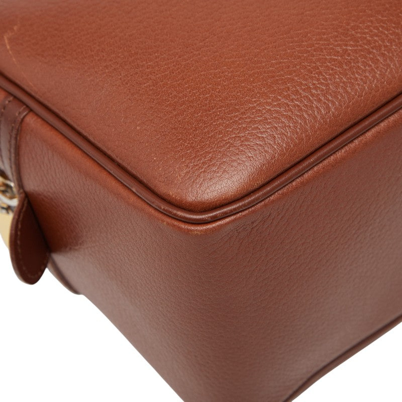 バーバリー ノバチェック シャドーホース ボストンバッグ ブラウン レザー レディース BURBERRY 【中古】