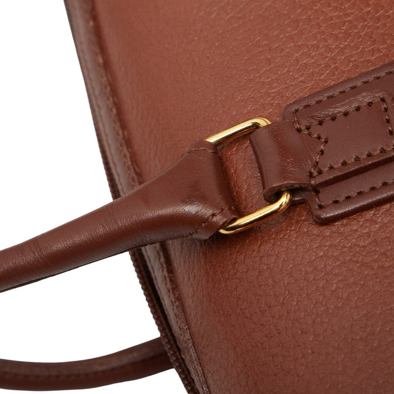 バーバリー ノバチェック シャドーホース ボストンバッグ ブラウン レザー レディース BURBERRY 【中古】