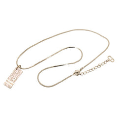 ディオール トロッター ネックレス シルバー ピンク メタル レディース Dior 【中古】