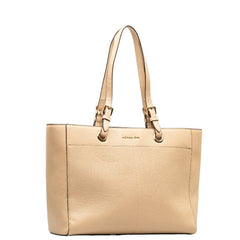 マイケルコース ジェットセットトラベル ロゴ ショルダーバッグ トートバッグ ベージュ レザー レディース Michael Kors 中古