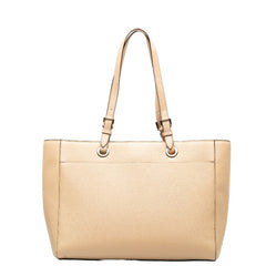 マイケルコース ジェットセットトラベル ロゴ ショルダーバッグ トートバッグ ベージュ レザー レディース Michael Kors 【中古】