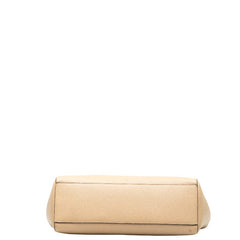 マイケルコース ジェットセットトラベル ロゴ ショルダーバッグ トートバッグ ベージュ レザー レディース Michael Kors 【中古】