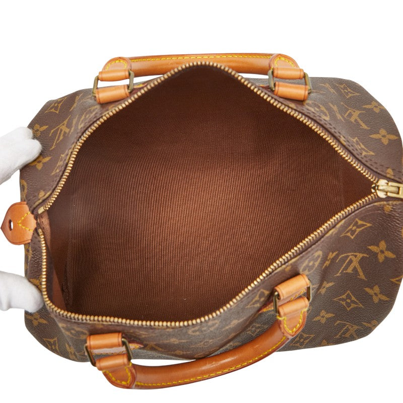 ルイ ヴィトン モノグラム スピーディ30 ハンドバッグ ミニボストンバッグ M41108 ブラウン PVC レザー レディース LOUIS VUITTON 【中古】