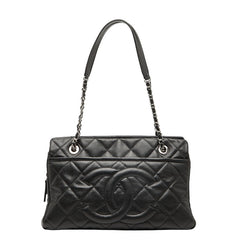 シャネル マトラッセ ココマーク チェーントートバッグ ブラック キャビアスキン レディース CHANEL 【中古】