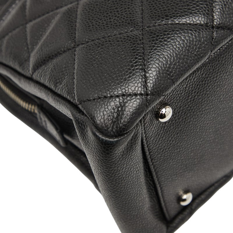 シャネル マトラッセ ココマーク チェーントートバッグ ブラック キャビアスキン レディース CHANEL 【中古】