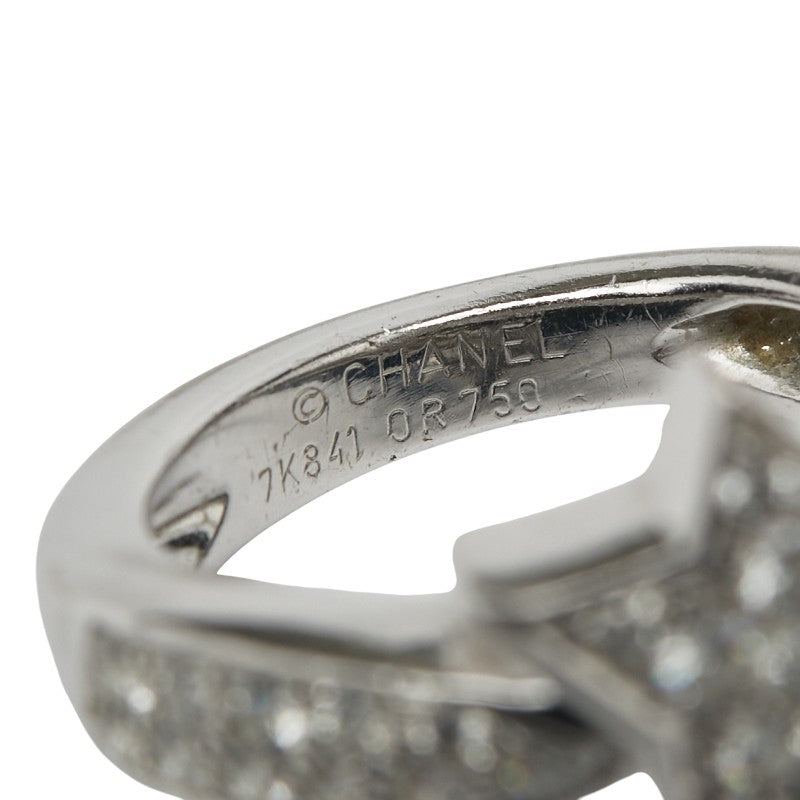 シャネル K18WG ホワイトゴールド ダイヤ コメット 750 リング 指輪 レディース CHANEL 7号 【中古】