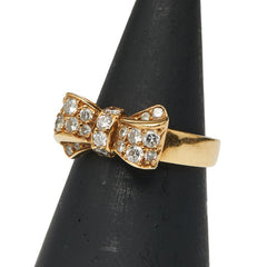 ヴァンクリーフ＆アーペル K18YG イエローゴールド ダイヤ0.48ct ヌーパピヨン 750 リング 指輪 レディース Van Cleef & Arpels 9号 【中古】