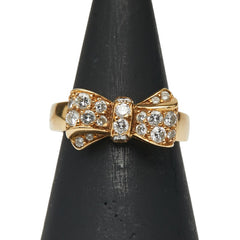 ヴァンクリーフ＆アーペル K18YG イエローゴールド ダイヤ0.48ct ヌーパピヨン 750 リング 指輪 レディース Van Cleef & Arpels 9号 【中古】