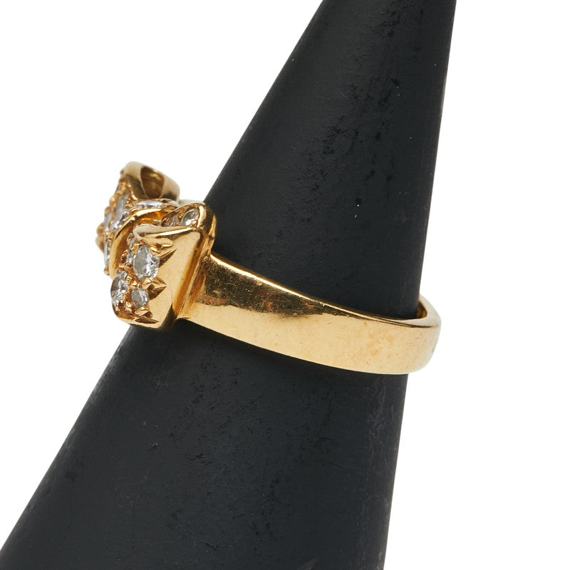 ヴァンクリーフ＆アーペル K18YG イエローゴールド ダイヤ0.48ct ヌーパピヨン 750 リング 指輪 レディース Van Cleef & Arpels 9号 【中古】