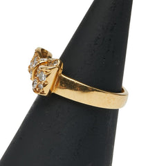 ヴァンクリーフ＆アーペル K18YG イエローゴールド ダイヤ0.48ct ヌーパピヨン 750 リング 指輪 レディース Van Cleef & Arpels 9号 【中古】