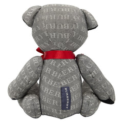 バーバリー ロゴ クマ テディベア ぬいぐるみ グレー コットン レディース BURBERRY 【中古】