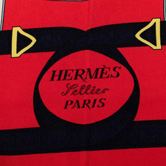 エルメス カレ90 Eperon dOr 黄金の拍車 スカーフ ネイビー マルチカラー シルク レディース HERMES 中古