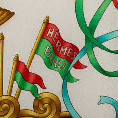 エルメス カレ90 LUNA PARK 遊園地 スカーフ レッド マルチカラー シルク レディース HERMES 【中古】