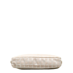 シャネル ニュートラベルライン ハンドバッグ ビジネスバッグ ブリーフケース ベージュ キャンバス レザー レディース CHANEL 【中古】
