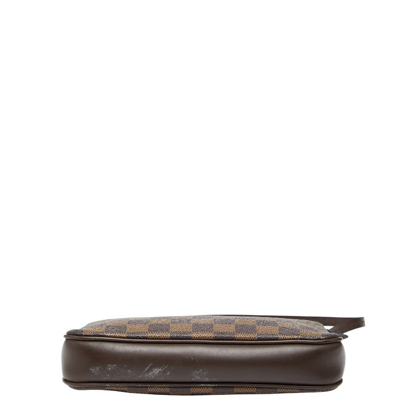 ルイ ヴィトン ダミエ ナヴォナ アクセサリーポーチ ハンドバッグ N51983 ブラウン PVC レザー レディース LOUIS VUITTON 【中古】
