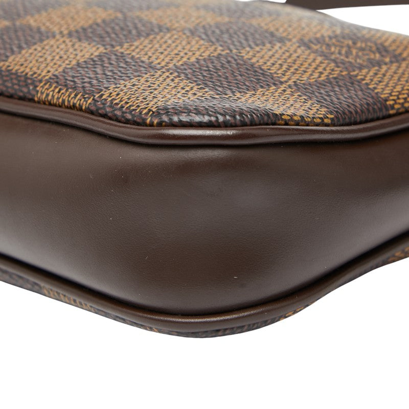 ルイ ヴィトン ダミエ ナヴォナ アクセサリーポーチ ハンドバッグ N51983 ブラウン PVC レザー レディース LOUIS VUITTON 【中古】