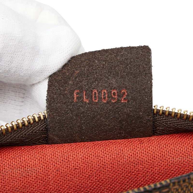 ルイ ヴィトン ダミエ ナヴォナ アクセサリーポーチ ハンドバッグ N51983 ブラウン PVC レザー レディース LOUIS VUITTON 【中古】
