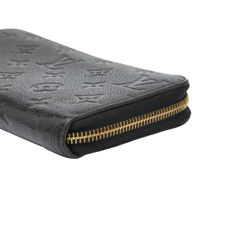 ルイ ヴィトン モノグラム アンプラント ジッピー ウォレット ラウンドファスナー 長財布 M60571 ノワール ブラック レザー レディース LOUIS VUITTON 【中古】