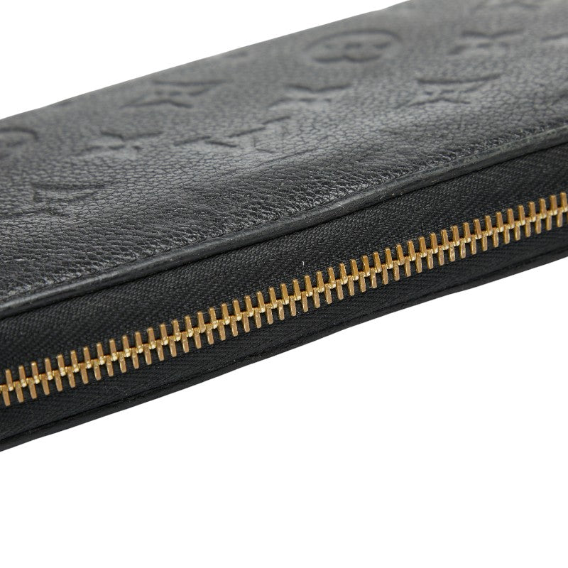 ルイ ヴィトン モノグラム アンプラント ジッピー ウォレット ラウンドファスナー 長財布 M60571 ノワール ブラック レザー レディース LOUIS VUITTON 【中古】