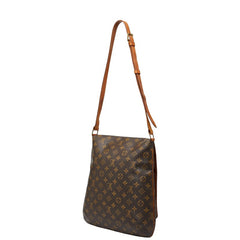 ルイ ヴィトン モノグラム ミュゼット 斜め掛け ショルダーバッグ M51256 ブラウン PVC レザー レディース LOUIS VUITTON 【中古】