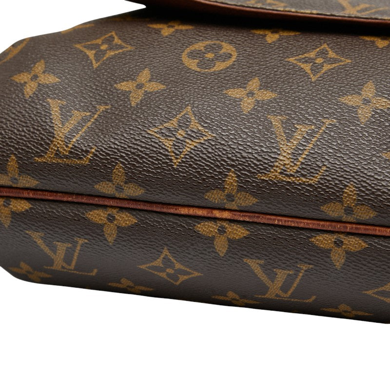 ルイ ヴィトン モノグラム ミュゼット 斜め掛け ショルダーバッグ M51256 ブラウン PVC レザー レディース LOUIS VUITTON 【中古】