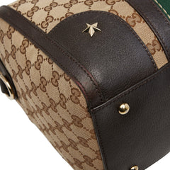 グッチ GGキャンバス ウェブビー ハンドバッグ ミニボストンバッグ ショルダーバッグ 2WAY 406868 ベージュ ブラウン キャンバス レザー レディース GUCCI 【中古】