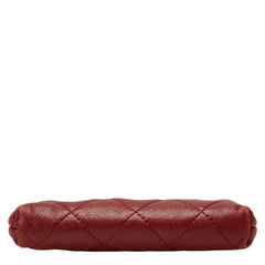 シャネル マトラッセ ココマーク コインケース 小銭入れ ワインレッド ラムスキン レザー レディース CHANEL 【中古】