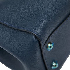 バーバリー ノバチェック ハンドバッグ ショルダーバッグ 2WAY ネイビー レザー レディース BURBERRY 【中古】