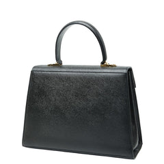 サルヴァトーレフェラガモ ガンチーニ ハンドバッグ ショルダーバッグ 2WAY AF-21 2181 ブラック レザー レディース Salvatore Ferragamo 中古