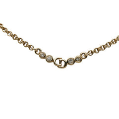 ディオール CDロゴ ネックレス ゴールド メッキ ラインストーン レディース Dior 【中古】