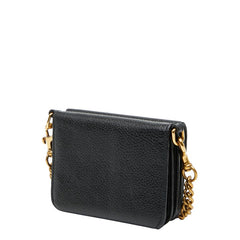 バレンシアガ チェーンミニウォレット 618145 ブラック レザー レディース BALENCIAGA 【中古】