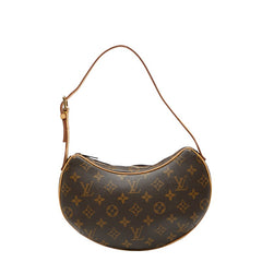 ルイ ヴィトン モノグラム ポシェット クロワッサンPM ショルダーバッグ M51510 ブラウン PVC レザー レディース LOUIS VUITTON 【中古】