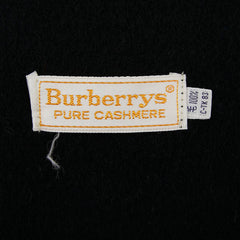 バーバリー シャドーホース刺繍 マフラー ブラック ゴールド カシミヤ レディース BURBERRY 【中古】