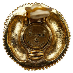 シャネル パール イヤリング ゴールド メッキ レディース CHANEL 中古