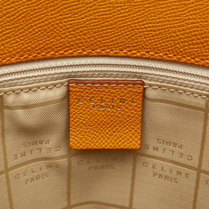 セリーヌ ハンドバッグ トートバッグ オレンジ レザー レディース CELINE 【中古】